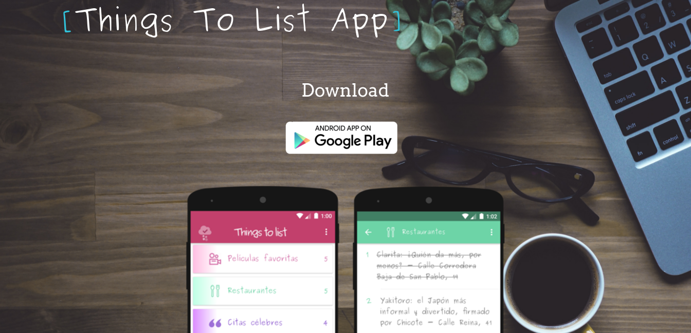 Mobile app Things to List