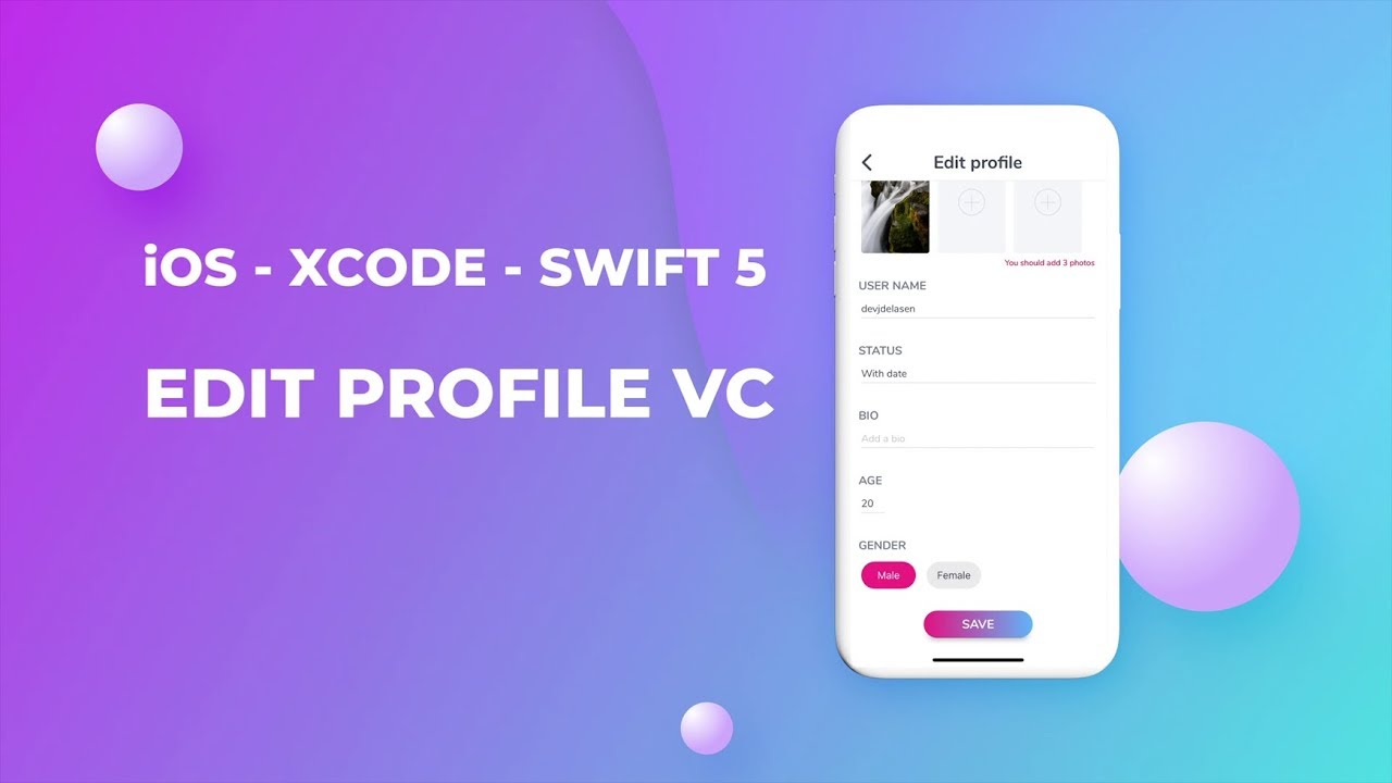 Swift 5 Edit Veiw controller iOS XCode